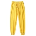 thumbnail image 1 of Pantalones largos para hombre, moda informal, deportivos, lisos, con cintura elástica y cordón ajustable, de poliéster., 1 of 5