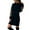 Black, variant on Ecqkame Womens Slim Fit Lightweight Hoodie Sweatshirt Women Winter Casual Long Sleeve Floral Embroidery Sweatshirt Dress Blue S