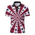 thumbnail image 4 of YDLCAFD Mode Hommes Printemps Été Décontracté Manches Courtes Col Rabattu T-Shirts Imprimés Haut Blouse, 4 of 5