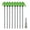 B Green, variant on Tent Stakes, Heavy Duty Orange Screw Style Metal Tent Pegs, 8 Pack with 1 Pcs Hex Shank Socket, for Outdoor Camping Hiking Backpacking Canopy Tarp Securing in Hard Soil Sandy Ground