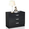 thumbnail image 7 of Hassch Modern Dresser with 3 Drawers, Black Storage Organizer with Metal Handle, Modern Chest of Drawers for Living Room, Hallway, Closet, 7 of 7