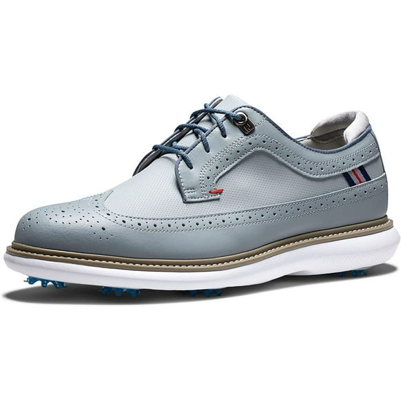 FootJoy Mens Traditions Golf Shoe 10.5 Grey/Grey/Red