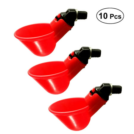 10 PCS Automatic Chicken Quail Pigeon Drinker Drinking Water Poultry Drinking Water Bowl Farm Farming Equipment (Best Fish Bowl Drinks)
