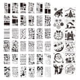 thumbnail image 1 of Amdohai 48pcs Drawing Stencils Letter Number Pattern Chirstmas Painting Template Reusable for DIY Journal Notebook Diary Scrapbooking Card Making Decoration Wood Burner Pen Tool, 1 of 8