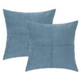 thumbnail image 1 of fundas de almohada de gamuza sintética decorativas plisadas para sofá cama, funda de cojín cuadrada de color sólido suave (45 x 45 cm, multicolor), 1 of 5