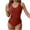 Wine, variant on Kmdttou Swim Suits for Women Ladies Solid Color Swimsuit Belly Swimsuit Hollow Back Swimming High Waist Swimming Trunks Up to 65% off!