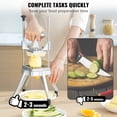 thumbnail image 3 of Cortador de patatas VEVOR Cortador de frutas y verduras comercial Chopper 4 cuchillas y bandeja, 3 of 8