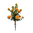 thumbnail image 2 of Artificial Camellia Tree 34.6in Faux Orange Plant Fake Flowers for Home Decor Indoor Outdoor Planter Display Entrance Decoration, 2 of 8