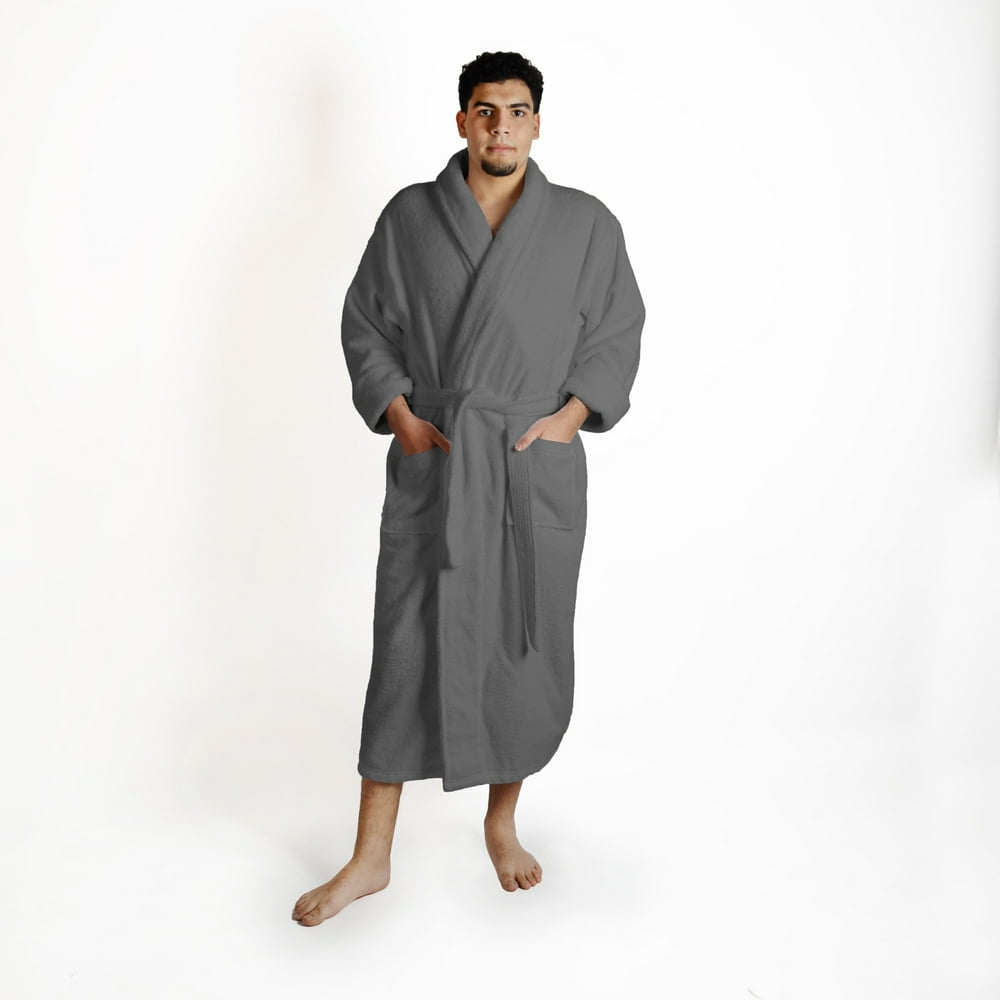 Men's Turkish Cotton Terry UltraSoft and Absorbent Long Bathrobe