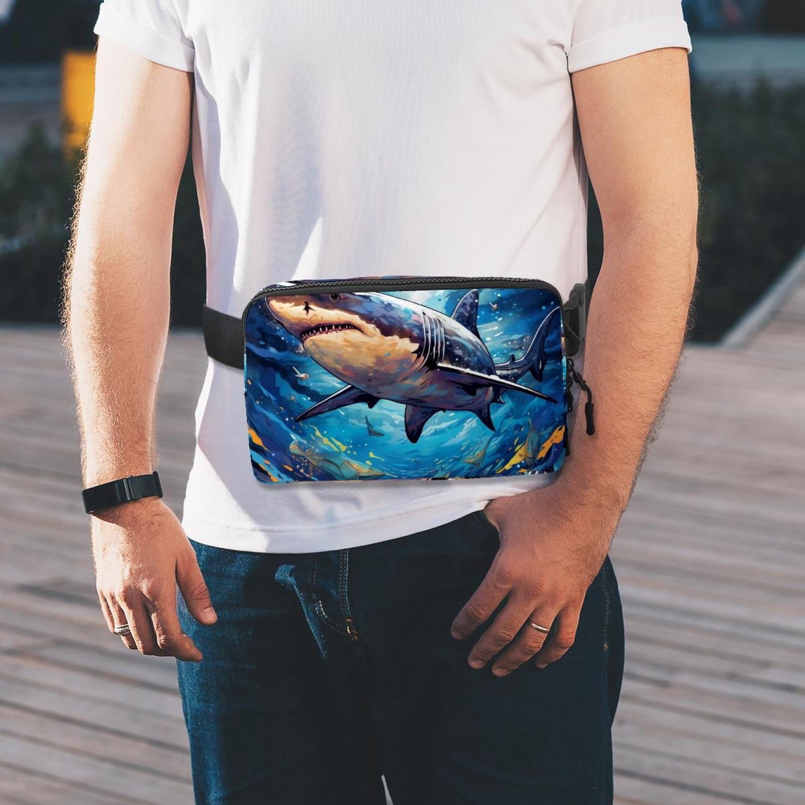 Star Shark Running Belt Waist Bag Fanny Packs, Lightweight Adjustable with Extension Strap, Unisex