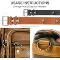 thumbnail image 7 of 1 1/4 & 1 1/2 Inches D-Ring Findings Metal Non Welded D Rings for Belts Bags Lanyard Leathercraft Avail 4 Colors (1 1/2" x 20 pcs, Antique Brass), 7 of 7
