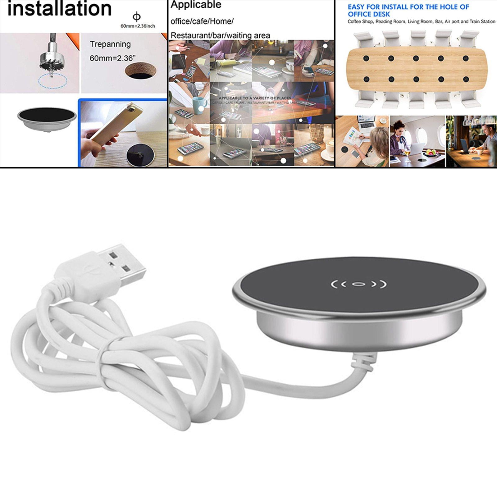 Embedded Wireless Charger , Charging Base Quickly Charge Cell Phs Restaurant