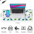 thumbnail image 5 of Long Mouse Pads for Desk,White Dinosaurs Silhouette Pattern Desk Mats on Top Of Desks, Desk Mouse Pad Extra Large with 3mm Non-Slip Base and Stitched Edge for Gaming,Office,Work,Home 31.5"x11.8", 5 of 6