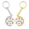 thumbnail image 1 of Feliz Navidad copo de nieve muñeco de nieve Anillo de oro de metal llavero llavero, 1 of 4