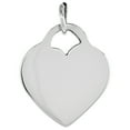 thumbnail image 2 of Sterling Silver Engraveable Heart Necklace Handmade 1 inch wide 24 inch R_50, 2 of 3