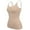 Beige, variant on QRIC Women Seamless Compression Cami Top Ice-Silk Under Layering Camisole Slimming Tank Top With Adjustable Straps
