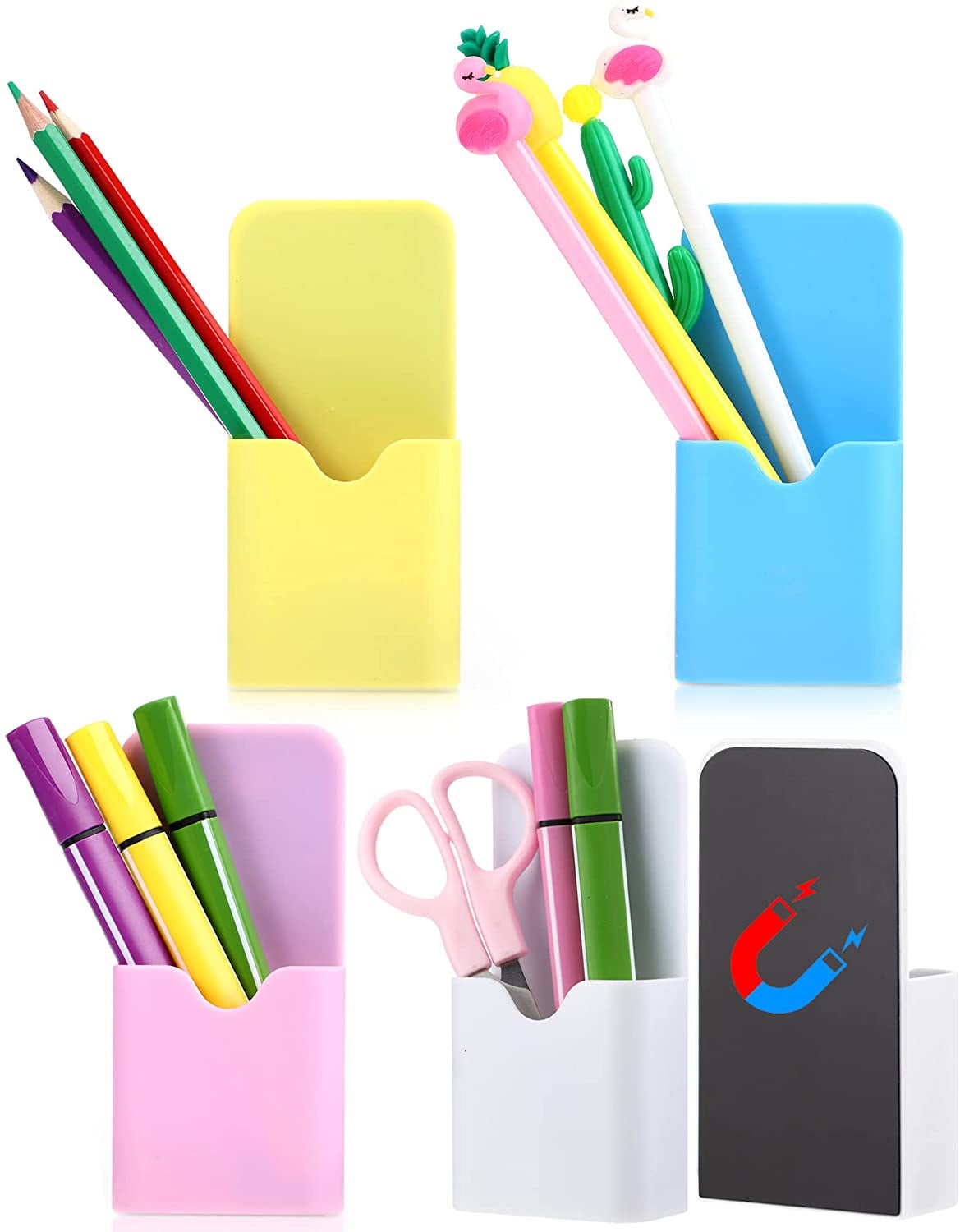 4 Pieces Pen Holder Dry Erase Marker Holder Whiteboard