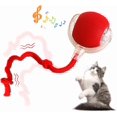 thumbnail image 1 of Jouet Interactif pour Chats d'Intérieur, Jouet Roulant Intelligent (Rouge), 1 of 7