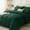 Emerald Green, variant on King Size Comforter Set - 7 Pieces Bed in a Bag King, Complete Bedding Sets Bed Set for All Season with Comforter, Flat Sheets, Fitted Sheet, Pillowcases & Shams Dark Grey