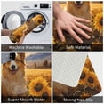 thumbnail image 3 of Pofeuu Pastoral Sunflower Corgi Print Flannel Doormats Rug16"x24"Rug Washable Doormats Indoor Outdoor Rugs for Layered Front Door Mats, Porch, Kitchen, Entryway, 3 of 7