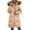 Khaki, variant on Women's 2026 Korean Style Puffer Coat, Knee Length Oversized Parka, Luxurious Faux Fur Collar Winter Jacket, Thickened Loose Fit Down Alternative Coat Black L