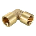 thumbnail image 3 of Brass Elbow Pipe Fitting 90 Degree 1/4 PT Female to 1/4 PT Female 5pcs, 3 of 5