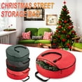 thumbnail image 5 of Premium Wreath Storage Container，Christmas Wreath Storage Bags with Durable Oxford Material and Reinforced Handle for Holiday Xmas，Dust，Pest Protect，Holiday Wreaths Storage Holder 24" and 30", 5 of 5
