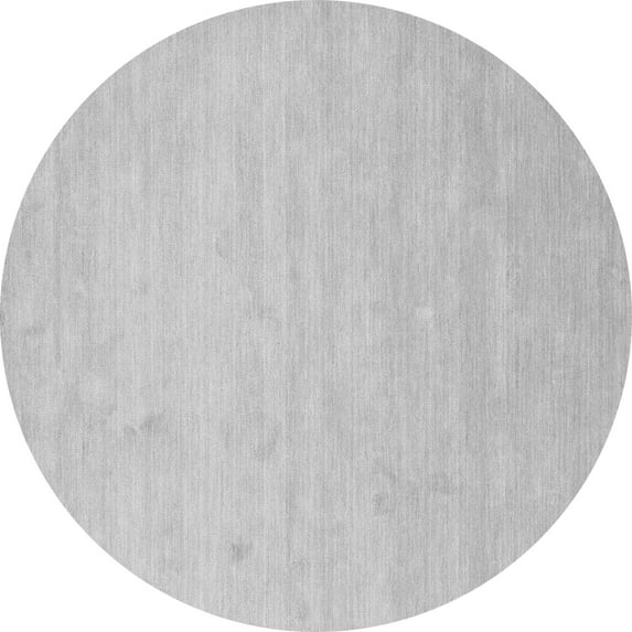 Ahgly Company Indoor Round Solid Gray Modern Area Rugs, 6' Round