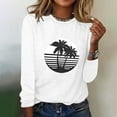 thumbnail image 1 of EQWLJWE Hauts d'Entraînement à Manches Longues pour Femmes Mode Printemps Imprimé Manches Longues Col Rond Tee Décontracté Vêtements d'Automne pour Femmes, 1 of 6