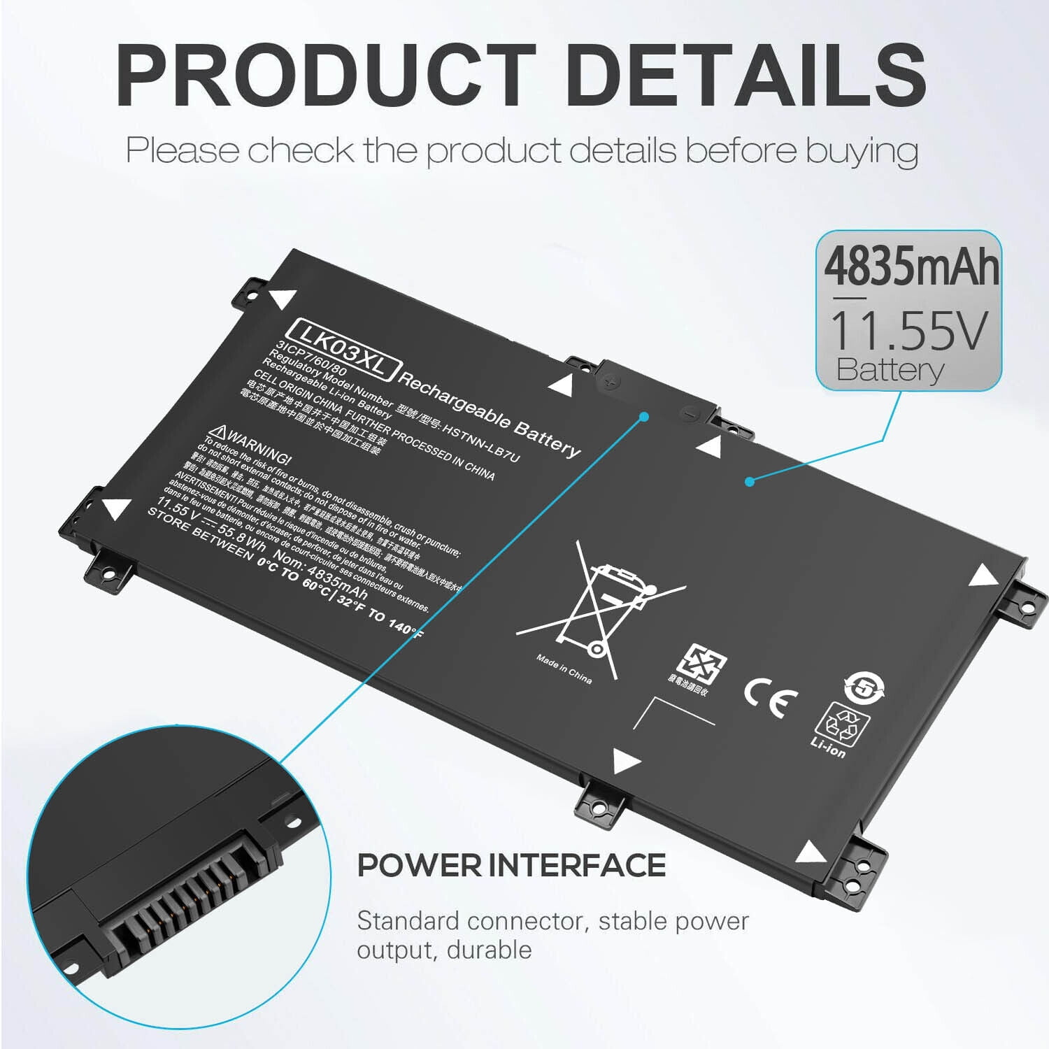 Laptop Battery Compatible With HP Envy X360 17m-AE111DX, 15m