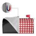 thumbnail image 5 of Bingfone Red Checkboard Magnetic Mailbox Cover Standard Size for Garden Yard Outdoor Decorations-25.5x21 in, 5 of 9
