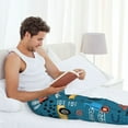 thumbnail image 4 of Uemuo Construction Trucks Pattern Men's Wide Leg Palazzo Lounge Pants with Pockets Light Weight Loose Comfy Casual Pajama Pants-Medium, 4 of 9