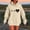 Beige, variant on Pullover Hoodie for Womens Plus Size Fashion Casual Ladies Printed Long Sleeve Tops Blouse Hooded Sweatshirts