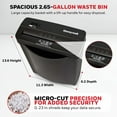 thumbnail image 5 of Honeywell 6-Sheet Strip-Cut Shredder Paper Credit Cards Home and Office, 9306F, 5 of 11