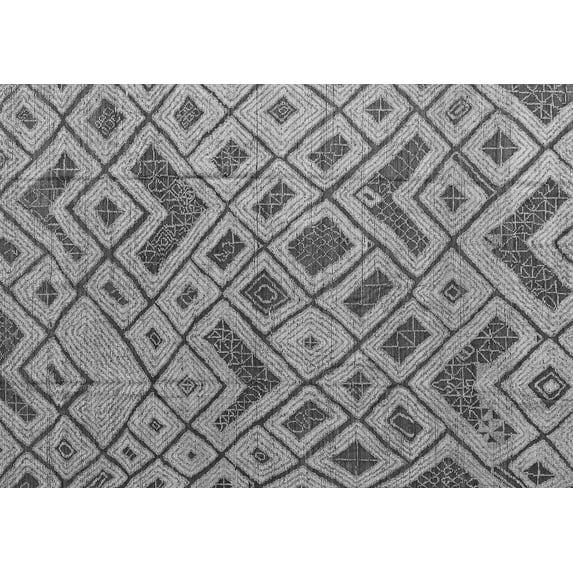 Ahgly Company Indoor Rectangle Abstract Gray Modern Area Rugs, 5' x 8'