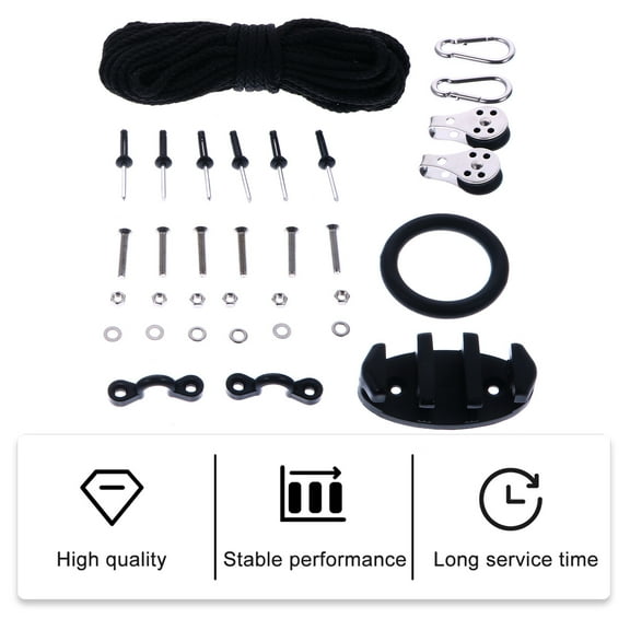 HEALEEP Kayak Rope Tie Downs Nylon 1 Set 3.5x1.8in