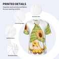 thumbnail image 3 of Goofa Sunflower Gnomes Pattern Mens Golf Shirt Baseball T-shirt Moisture Wicking Dry Fit Performance Sport Short Sleeve Striped Golf Polo Shirts-3X-Large, 3 of 7