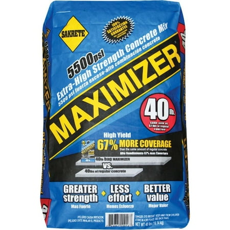 Sakrete® 65200016 Maximizer® Concrete Mix, 40 Lb