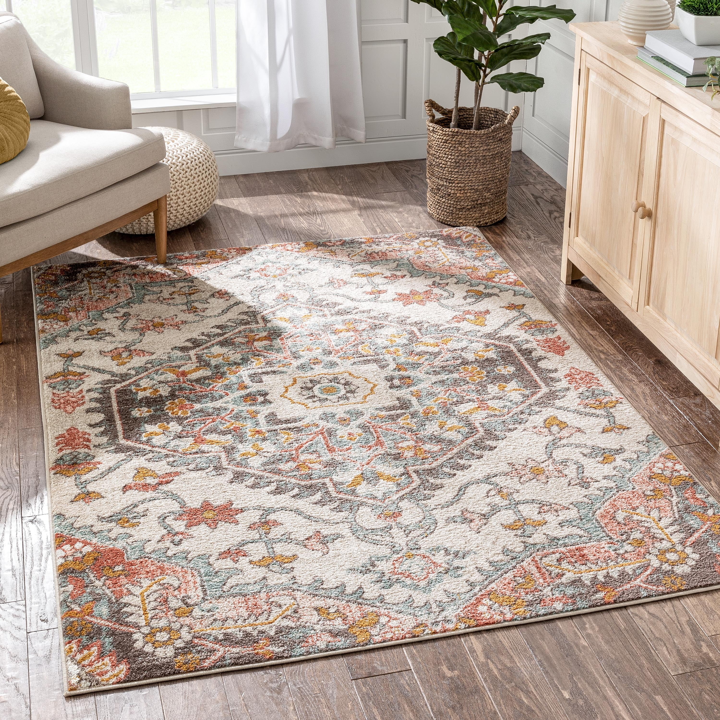 Well Woven Mystic Gwendolyn Bohemian Medallion Oriental Blush 3'11" x 5'3" Area Rug