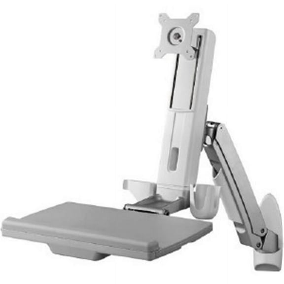 24 in. Wall Mount for Monitor Keyboard & Mouse, Black