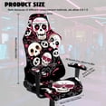 thumbnail image 2 of Whosucclay Skull Heart Music Note Print Gaming Chair Covers, with Armrest Cover Computer Chairs Slipcovers Stretchable Elastic Machine Washable Gaming Chair Seat Cover Valentine's Day Decor, 2 of 8
