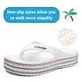 thumbnail image 2 of Cyiecw Women Comfortable Flip Flops Thick Soled Thong Slippers Soft Beach Pool Sandals, 2 of 6