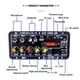 thumbnail image 3 of Placa amplificadora Bluetooth para coche HPDL D10-2, audio digital, 12 V/24 V, entrada auxiliar, tarjeta TF, USB, 30-120 W, altavoz de 4 ohmios y 40 W, amplificador de subwoofer, enchufe europeo, 3 of 5