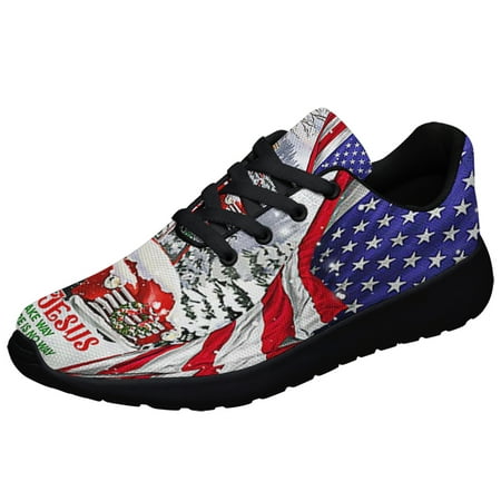 

Red Truck ChriStas ChriStan Cross Only Jesus Can Make Way Where There Is No Way Shoes Sneakers Black Size 4.5