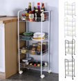 thumbnail image 1 of AMERTEER 3/4-Tier Mesh Wire Rolling Cart Multifunction Utility Cart Can Do 3/4-Tier Rolling Cart for Laundry Items Rolling Carbon Steel Mesh Cart Rolling Cart, 1 of 8