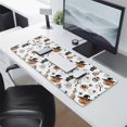 thumbnail image 2 of Long Mouse Pads for Desk,Halloween Spooky Icons Pattern Desk Mats on Top Of Desks, Desk Mouse Pad Extra Large with 3mm Non-Slip Base and Stitched Edge for Gaming,Office,Work,Home 31.5x11.8in, 2 of 5
