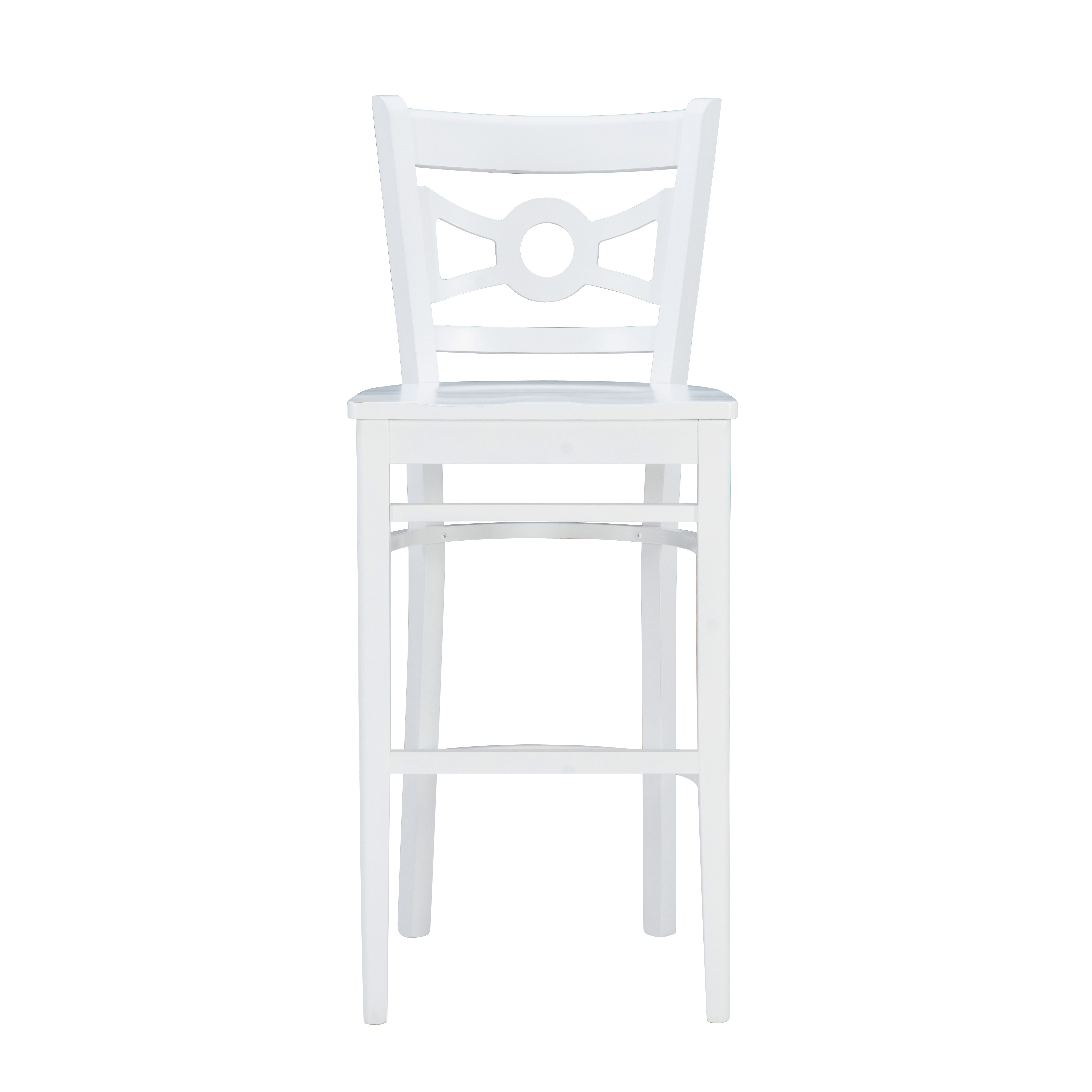 Linon Tabitha 30" Mid Back Barstools, Set of 2, White