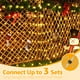 thumbnail image 5 of Red de luces navideñas Ollny 210 LED, 3 x 2 m, IP67, impermeable, blanco cálido, 5 of 9
