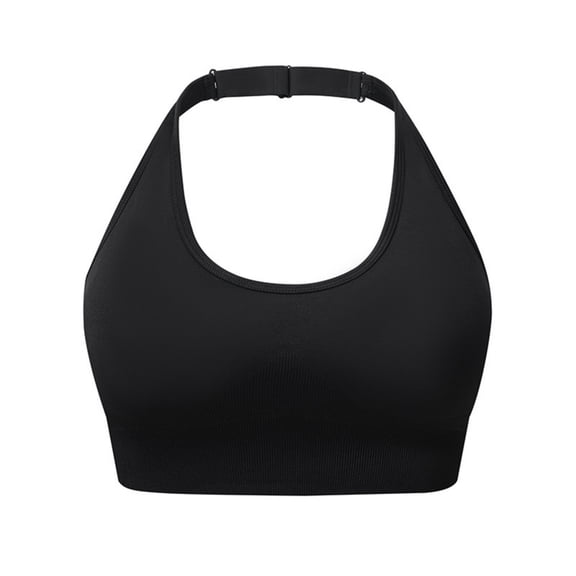 SOOMLON Halter Bras for Women Backless Adjustable Sports Bras Stretchy Soft Yoga Workout Bra Everyday Bralettes