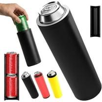Double Tactical Reload Can Holder, Dual 12oz Can Cooler with Slide-to-Release Auto Reload, 3D Printed Ultra Chill Holder for Beer & Soda, Double Can Vertical Cooler for Outdoor Parties, Camping & BBQ